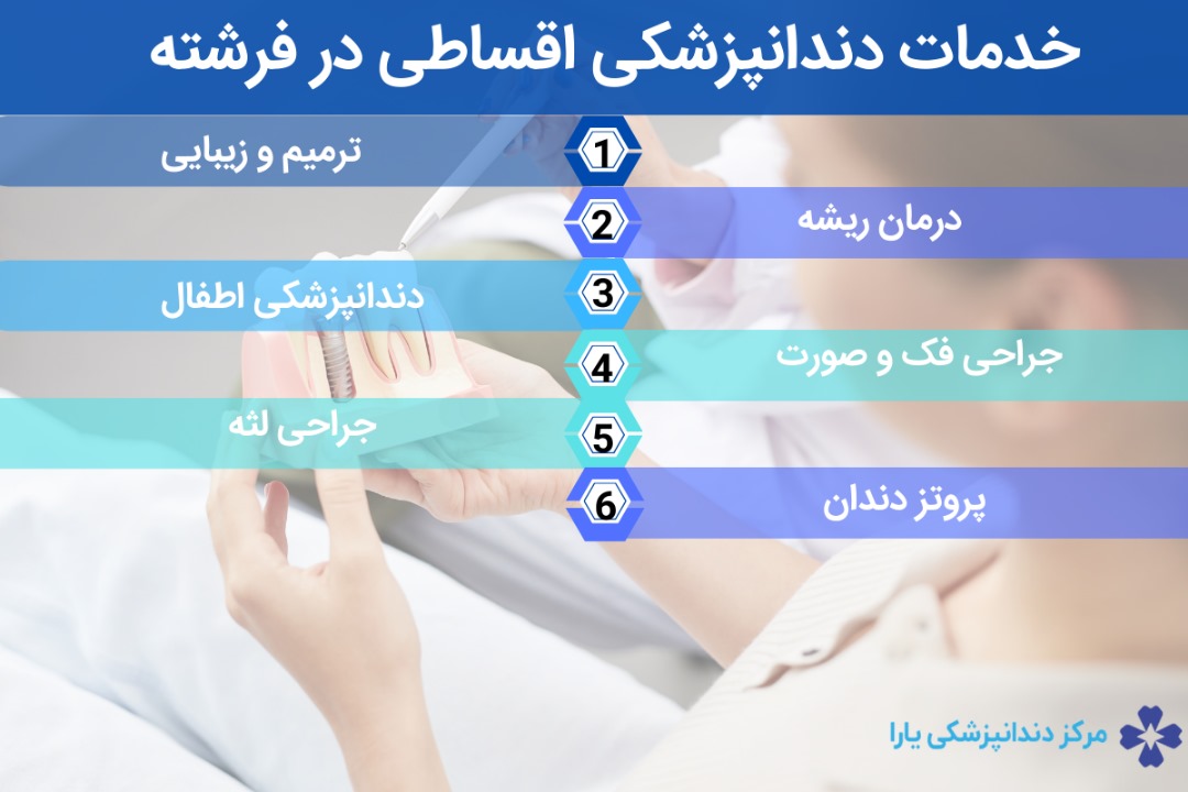 خدمات قابل انجام دندانپزشکی اقساطی در فرشته