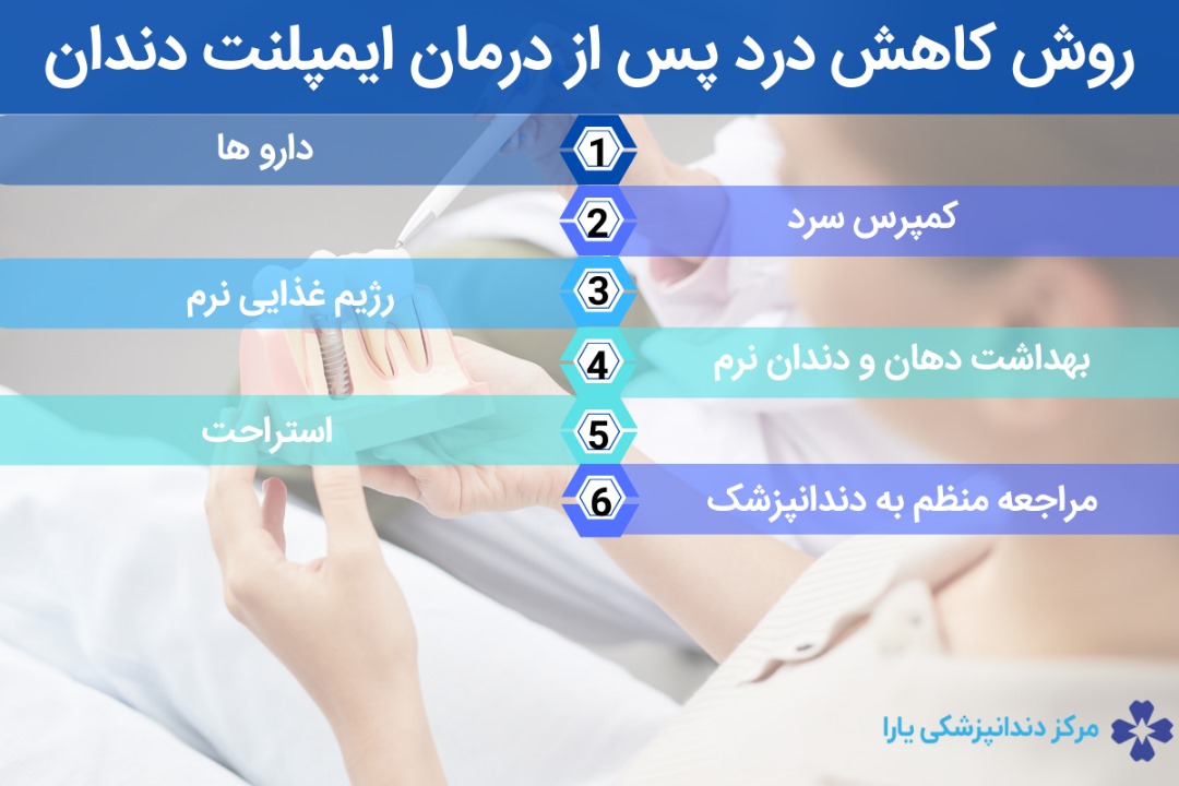 روش‌های کاهش درد پس از درمان ایمپلنت